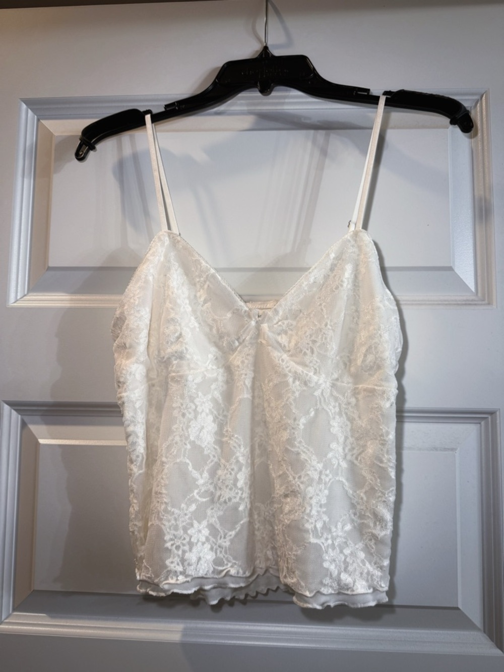 No Boundaries White Lace Camisole Tank Top